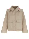 Yves Salomon Light Beige Down Jacket With Hood