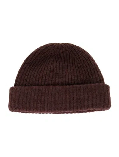 Pre-owned Yves Salomon Beanie W/tags In Brown