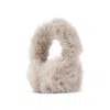 Yves Salomon Circular Faux Fur Fluffy Earmuffs In Neutral