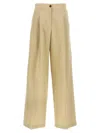 Yves Salomon Women Linen Trousers In Beige