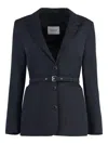 Yves Salomon Three-button Jacket In Blue