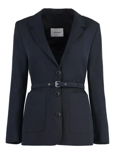 YVES SALOMON BELTED BLAZER