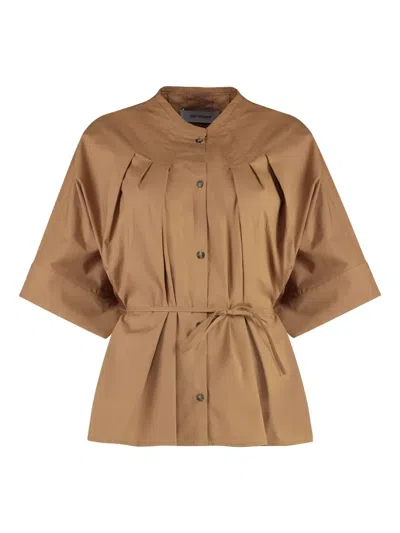 YVES SALOMON BELTED SHIRT