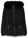Yves Salomon Belted Ski Jacket In Black