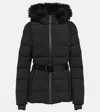 Yves Salomon Belted Ski Jacket In Noir