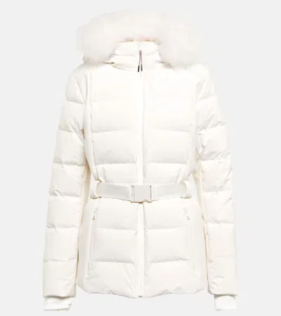 Yves Salomon Belted Ski Jacket In Snow