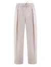 Yves Salomon Belted Trousers In Pink