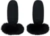 Yves Salomon Black Fox Fur & Down Mittens