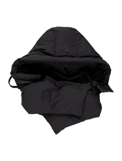 Pre-owned Yves Salomon Black Hooded Puffer Jacket W/tags