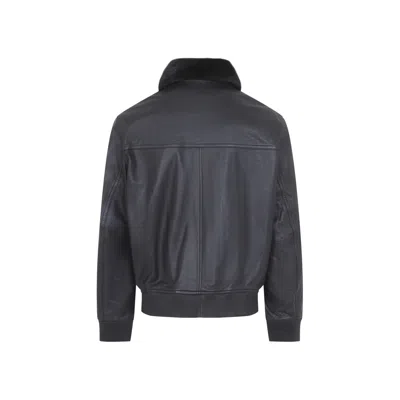 Yves Salomon Black Leather Jacket