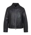 Yves Salomon Black Solid Jacket In Black