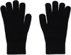 Yves Salomon Black Wool & Cashmere Gloves