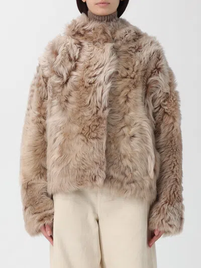 YVES SALOMON FUR COAT YVES SALOMON WOMAN COLOR BEIGE,H62364022