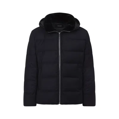 YVES SALOMON YVES SALOMON BLUE MINK DOWN JACKET
