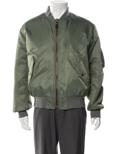 Pre-owned Yves Salomon Bomber Jacket In Green
