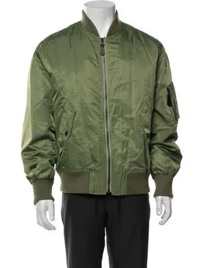 Pre-owned Yves Salomon Bomber Jacket In Green