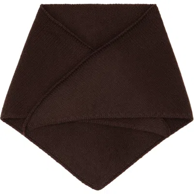 Yves Salomon Brown Bandana Scarf In A2197 Mocha