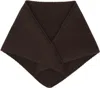 Yves Salomon Brown Cashmere Bandana Scarf