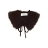 Yves Salomon Tie Detail Scarf In Brown