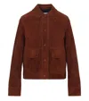 Yves Salomon Long-sleeved Leather Jacket In Brown