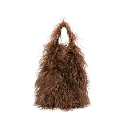 Yves Salomon Brown Shoulder Bag