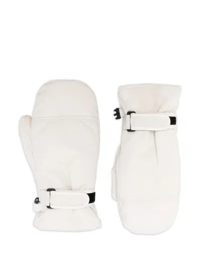 Yves Salomon Buckle-strap Gloves In White