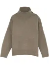 Yves Salomon Button-up Shoulder Jumper In 灰色