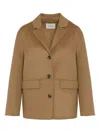 Yves Salomon Buttoned Jacket In Brown