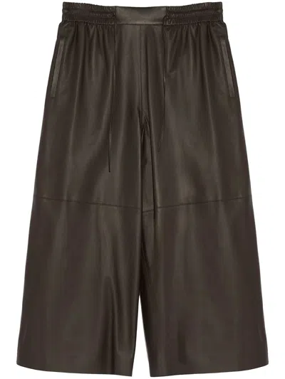 Yves Salomon Cacao Lamb Viscose Polytrephthal Pants In Multi