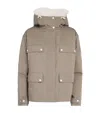 Yves Salomon Canvas Fur-trim Parka Jacket In Green
