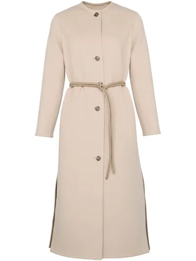 Yves Salomon Cashmere-blend Coat In Neutral