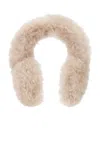 Yves Salomon Lamb Shearling Earmuffs In Neutral