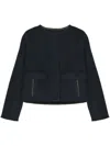Yves Salomon Cashmere Jacket In Blau