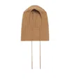 Yves Salomon Cashmere Ribbed Hood In Brown