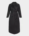 Yves Salomon Cashmere Trench Coat In Black