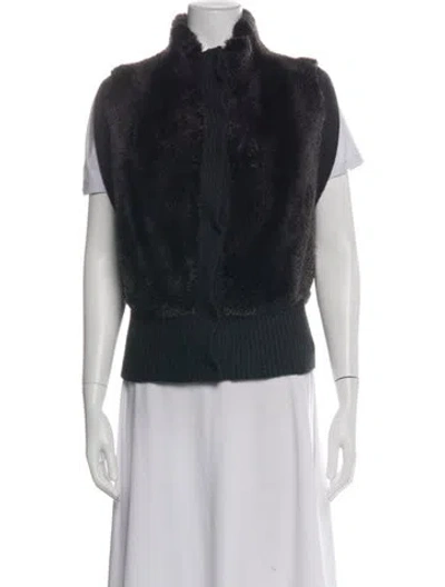 Pre-owned Yves Salomon Cashmere Vest In Black