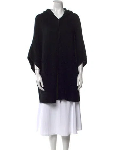 Pre-owned Yves Salomon Cashmere V-neck Sweater In Blue