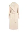 Yves Salomon Cashmere-wool Wrap-around Coat In Beige