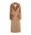 Yves Salomon Cashmere-wool Wrap-around Coat In Beige