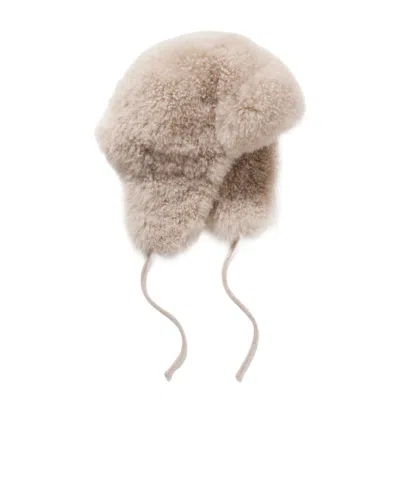 Yves Salomon Chapka Shearling Hat In Multi