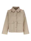 Yves Salomon Light Beige Down Jacket With Hood
