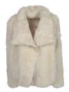 Yves Salomon Coat In White