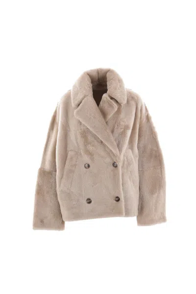 Yves Salomon Coats In Moon