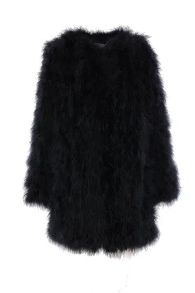 Yves Salomon Coats In Black