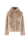 Yves Salomon Fur Coat  Woman Color Beige In Brown