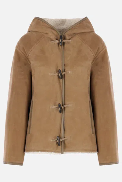Yves Salomon Coats In Brown