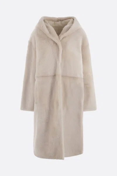 Yves Salomon Coats In Meringue