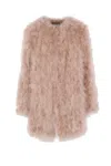 Yves Salomon Coats In Pink