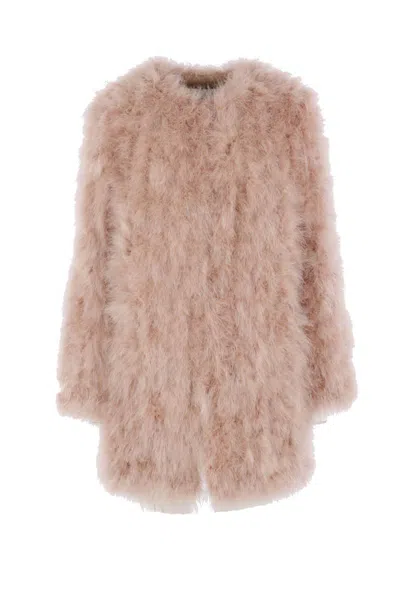 Yves Salomon Coats In Pink