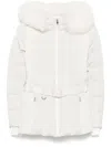 Yves Salomon Belted Ski Jacket In White